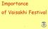 Importance of Vaisakhi Festival