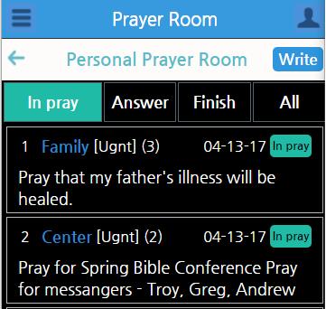 Prayer types can be divided into