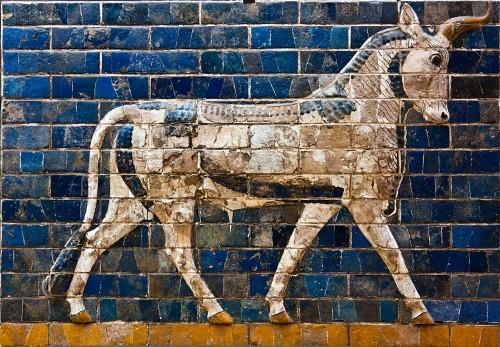Dedication Plaque on the Ishtar Gate Nebuchadnezzar, King of Babylon, the faithful prince appointed by the will of Marduk, the highest of princely princes, beloved of Nabu, of prudent