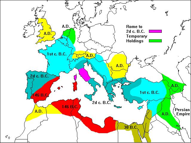 The Military Expansion Rome had a large, wealth and efficient army We divide the conquest in 3 periods: 500-250 BC: Italian Peninsula 264-146 BC: Punic Wars