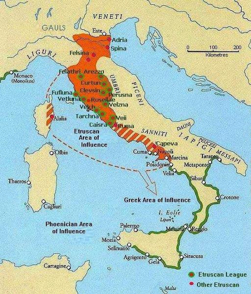 The Origins of Rome Italian Peninsula was populated by Latins (in the centre), Etruscans (in the north) and Greeks (in