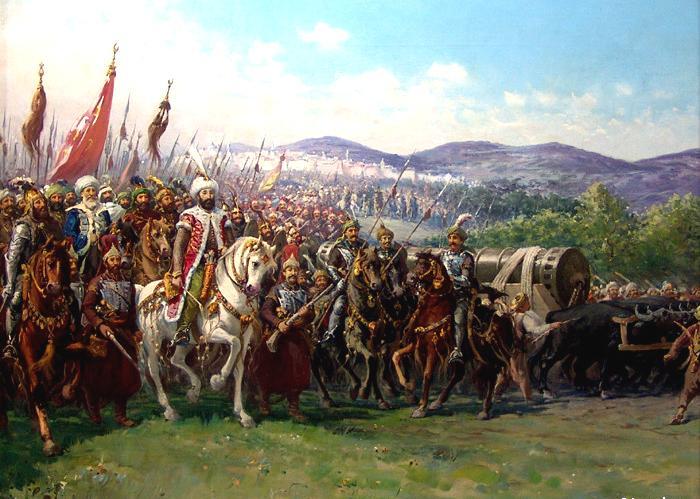 Modern painting of Mehmed II and the Ottoman Army approaching Constantinople with a giant bombard, by Fausto Zonaro Crusading within Europe itself had continued to mutate, too.