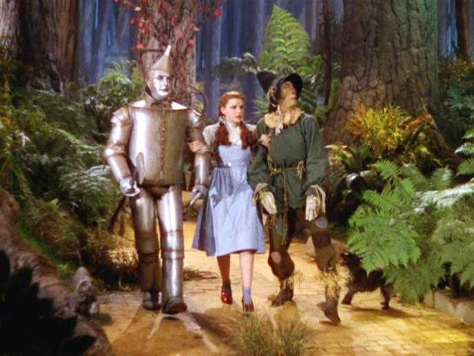 In between, Dorothy must make a perilous journey on the yellow brick road full of scary encounters. Remember those terrible trees throwing apples?