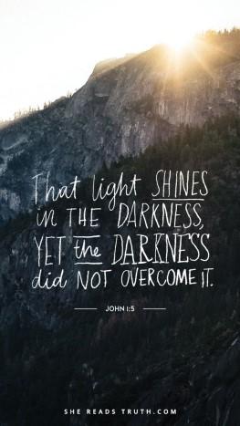 The Greek word for darkness appears in our New Testament passage from John 1, skotia.