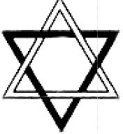 The downward-pointing triangle, which is dark in color, symbolizes matter or substance.