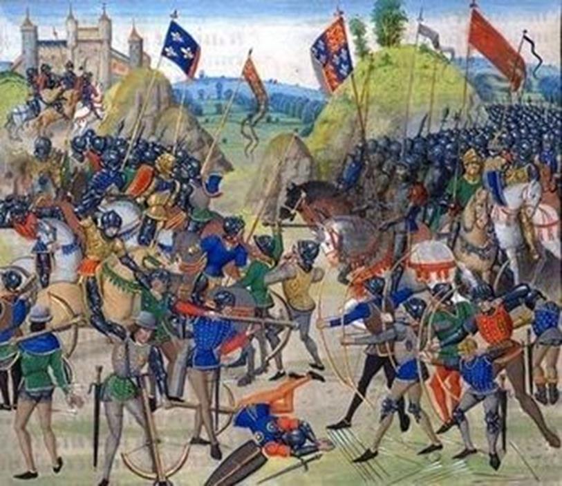 Hundred Years War A war between England and France over succession to the throne.