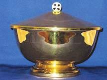 Sacred Vessels Chalice the large cup used by the priest at Mass which holds the Precious