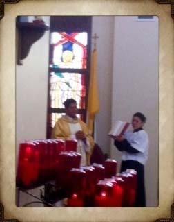 Entrance Procession: Altar server #1 Cross Bearer, will line up in front of the Baptismal Font.
