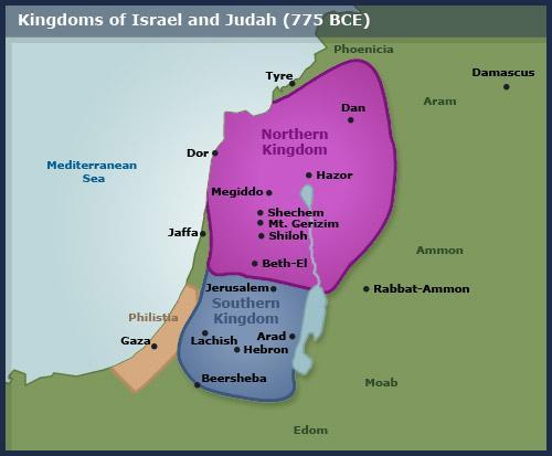 IV. Two Kingdoms A. Kingdom of ISRAEL 1. the ten northern tribes revolted against the capital of Jerusalem 2.