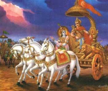 Krishna s dialogue about religion is called the Bhagavad Gita Shrutis the Scriptures of authority The Shrutis are the books of authority. The word Shruti literally means that which is heard.