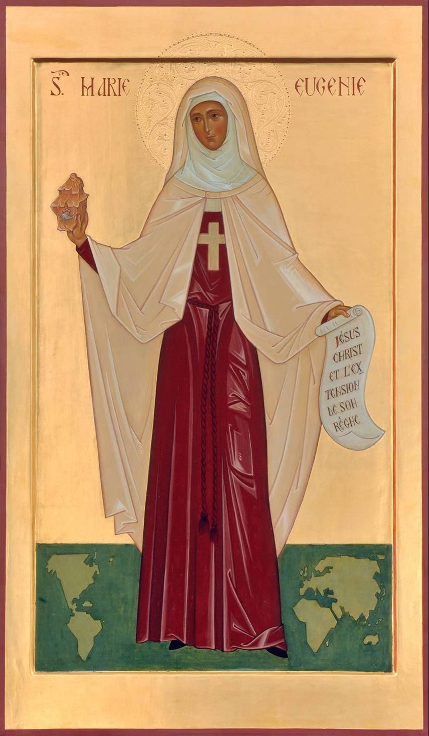 Assumption s Very Own Saint: Marie Eugénie Milleret Presentation made by Sr. Nuala Cotter, R.A. Here is Saint Marie Eugénie Milleret an image that most of you have now seen on the beautiful posters made for this event.