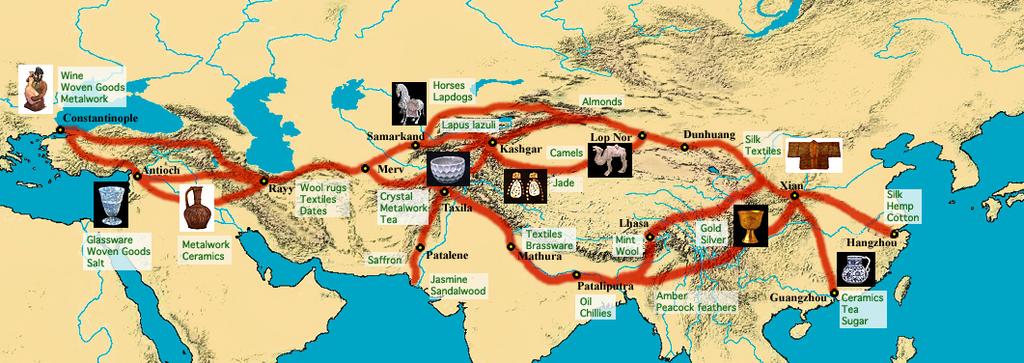C. Where were Muslim Trade Routes Located? What was the impact of Muslim trade?