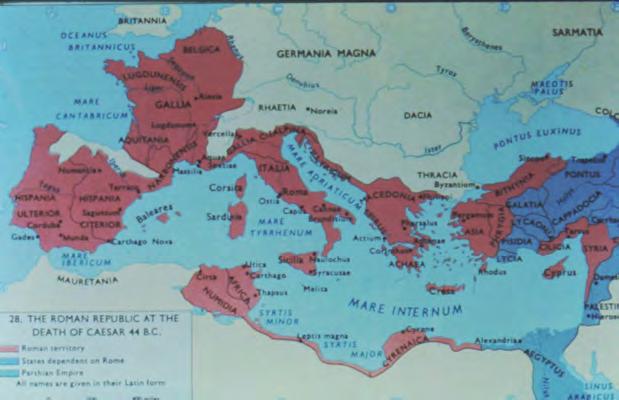 Roman Empire! The Romans eventually conquer all the Mediterranean coast, and Judea is one of their provinces.