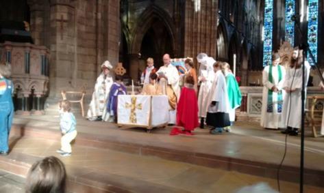 Young Church will present a Nativity Procession/Play in place of the sermon.