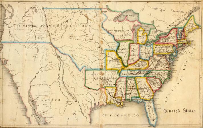In 1816, author and writer John Melish created map of the United States. Here is what he said regarding the map he made: To present a pictfre of it was desirable in everu point of view.