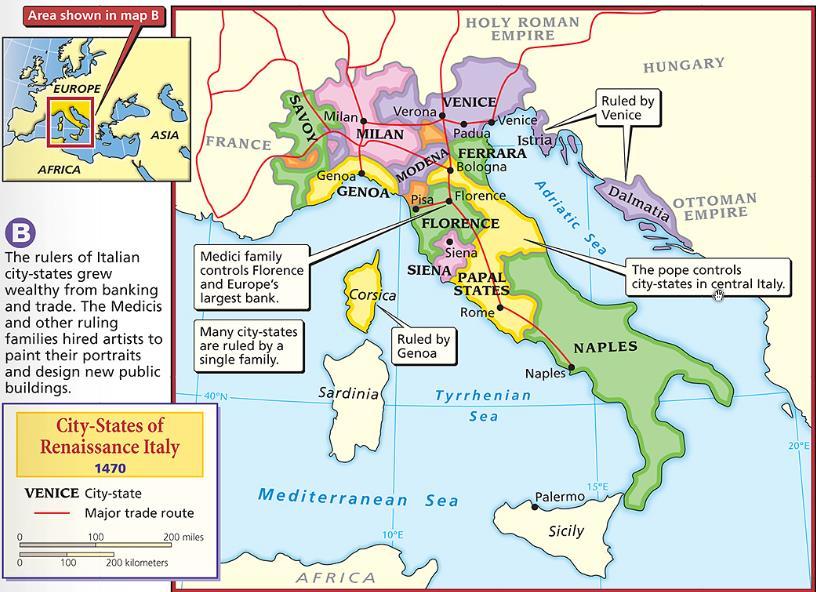 As a result, Italian cities & a wealthy middle class began to form in Italy A new middle class of bankers, merchants, & skilled craftsmen gained lots of power The most important