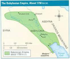 BABYLON 2100-1600BCE Map depicting
