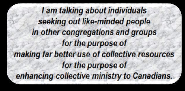 I am saying that, in light of the reality of religious polarization in Canada, such links need to be given much higher priority. Second, I am not talking merely about coexistence or dialogue.