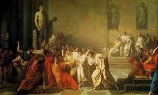 Death of Julius Caesar Stabbed to death by a group of Senators - led by Brutus & Cassius