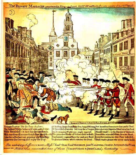 Visual Sources Day 3 Source 4 The Boston Massacre Paul Revere Boston Gazette March 31, 1770 In 1770, tensions were growing between the American colonists and their British rulers.