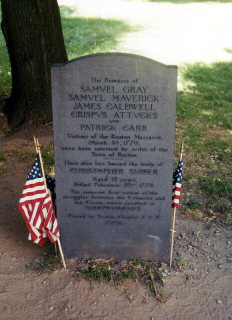 SOURCE PACKET A BOSTON MASSACRE Source 5 Picture of the grave in which victims of