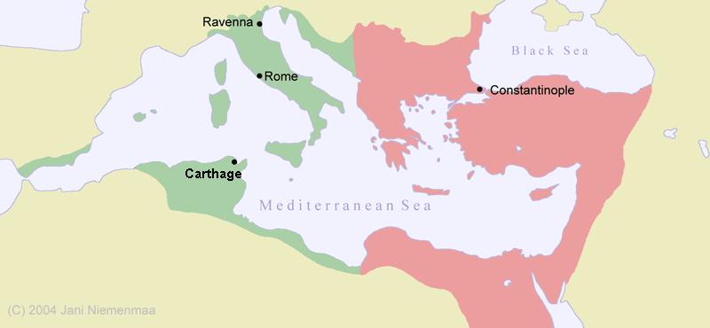 The Byzantine Empire Mostly located in the Eastern Mediterranean basin Capital =