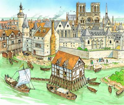 What were the towns like? Towns were usually very crowded, dirty, smelly, and unhealthy. In the centre stood the marketplace, the main church or cathedral, and other important buildings.