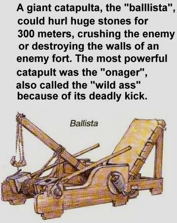 Advances in military technology (such as catapults) enabled the