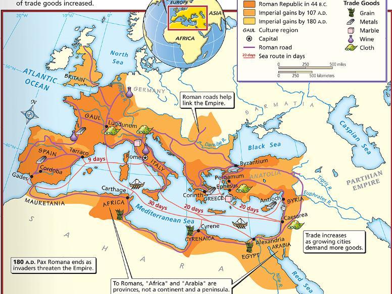 ROME: AN EMPIRE OF INNOVATION Through the cultural diffusion, the Romans were able to
