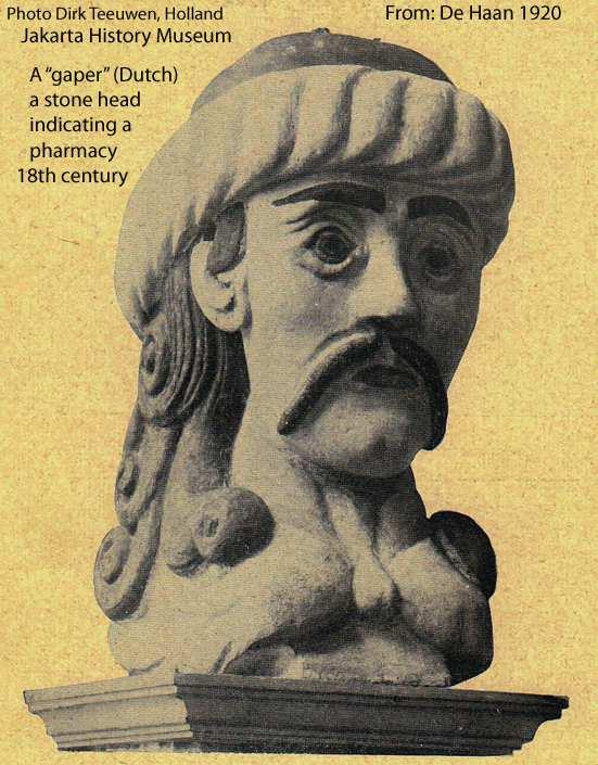 5. A gaper, a Dutch head from stone indicating a pharmacy, 18 th century From