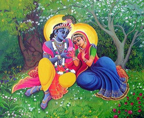 Radha is our ideal as there was no physical relationship between Radha & Krishna Radha loved Krishna extremely and so did Krishna love her extremely.