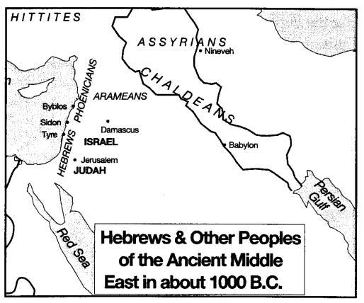 Recall that after the Hittite invasions, Hammurabi s Mesopotamian empire fell apart. Phoenicians and Hebrews were among the groups that now inhabited the area.