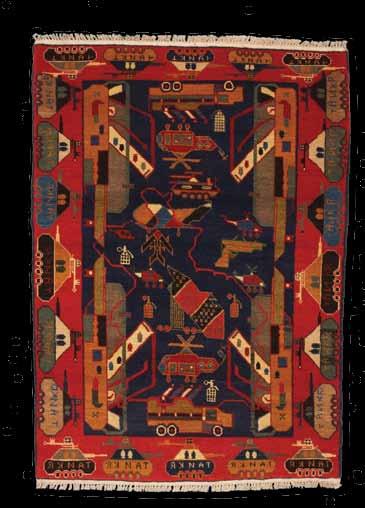 well as humble prayer rugs with geometrical designs indicating the direction of prayer.