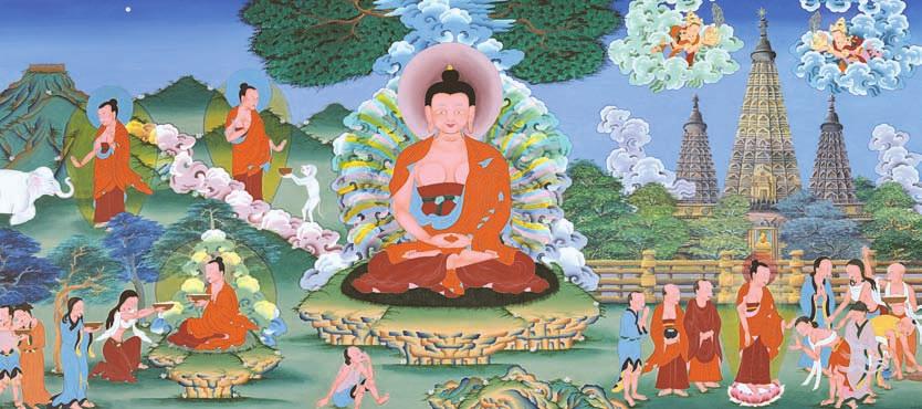 Becoming fully enlightened on the fifteenth 10 day of the fourth month Siddhartha sat in solitude under the Bodhi Tree.
