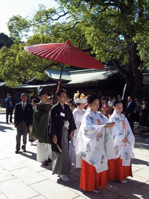 Shinto wedding The Shinto-style marriage ceremony is still common. The word Shinto, which is often translated as the way of the gods, is written with two Chinese characters.