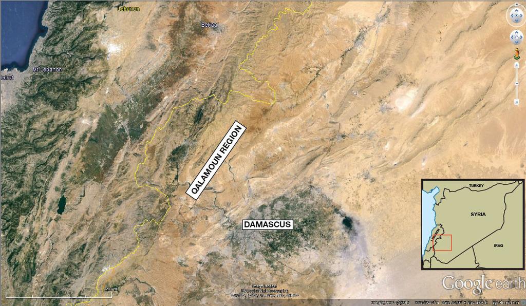 Middle East Security Report 19 hezbollah in syria Marisa Sullivan April 2014 MAP OF QALAMOUN REGION strongholds.