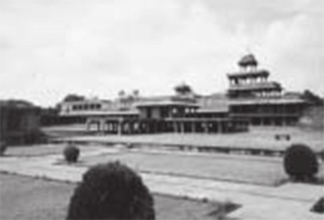 The famous Red Fort at Delhi with its Rang Mahal, Diwan-i-Am and Diwani-Khas was his creation.