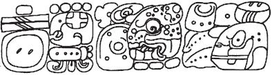 Figure 53. Glyphs 25-27 from the Sarcophagus Lid text. ning of the new k atun. (Incidentally, this provides an anchor date for the text on Pakal s sarcophagus.
