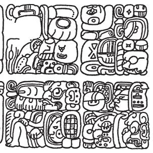 le ya GII GI GIII je Figure 72. Glyphs of the Hieroglyphic Stairway text (drawing by Linda Schele). examination of the Maudslay casts.