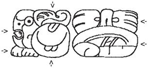 ne a je OHL ma ta a Figure 84. (a) Ajen Yohl Mat s name from the Sarcophagus of Pakal. (b) GII s name glyph from the Palace Tablet (F11).