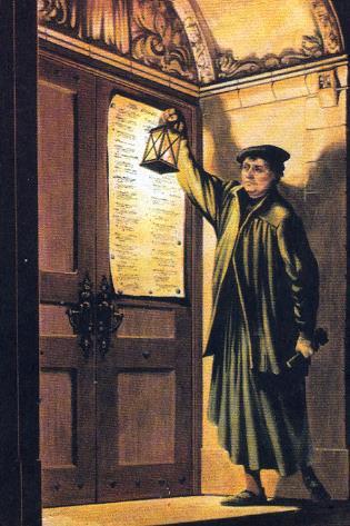 Unit 2.2 - Martin Luther and the German Reformation 1. (a) Describe the event that is taking place in the source shown on the right. (1) (a) Mention one immediate consequence of this event. (1) 2.
