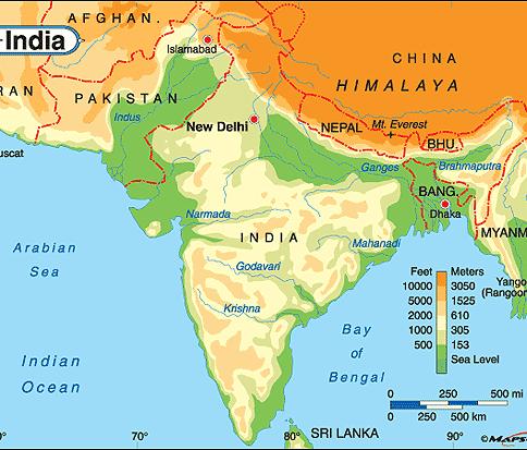 Geography Rivers (Indus and Ganges) provided water and
