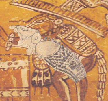 Figure 13. Comparison of the designs on God L s cloak and on the carapace of the armadillo. Composite photograph of details from the Princeton Vase and Maya vase K3332 Figure 14.