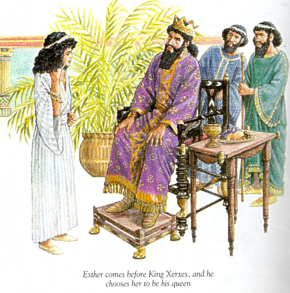 www.bibletoday4kids.com sther was an orphaned Jewish girl living in Persia with her cousin Mordecai and the rest of the Israelites who had been taken from their homeland to Persia.