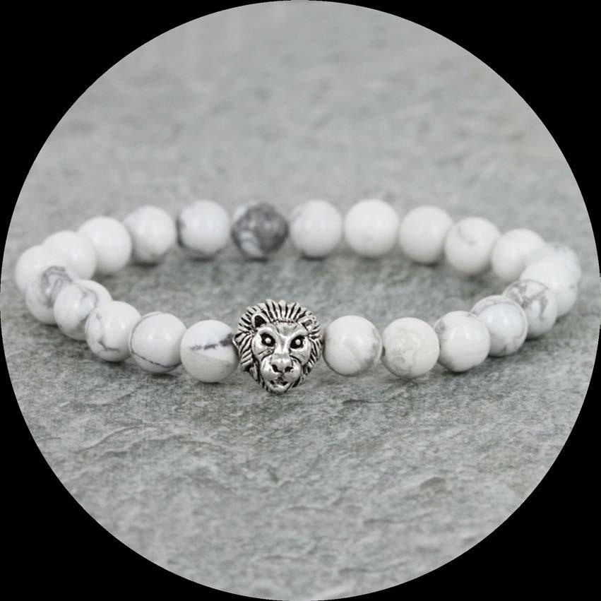 Howlite Howlite is a wonder stone for calming upset states of mind and emotion. Howlite decreases an overly critical state of mind, selfishness, stress, and anxiety, bringing calm and relaxation.