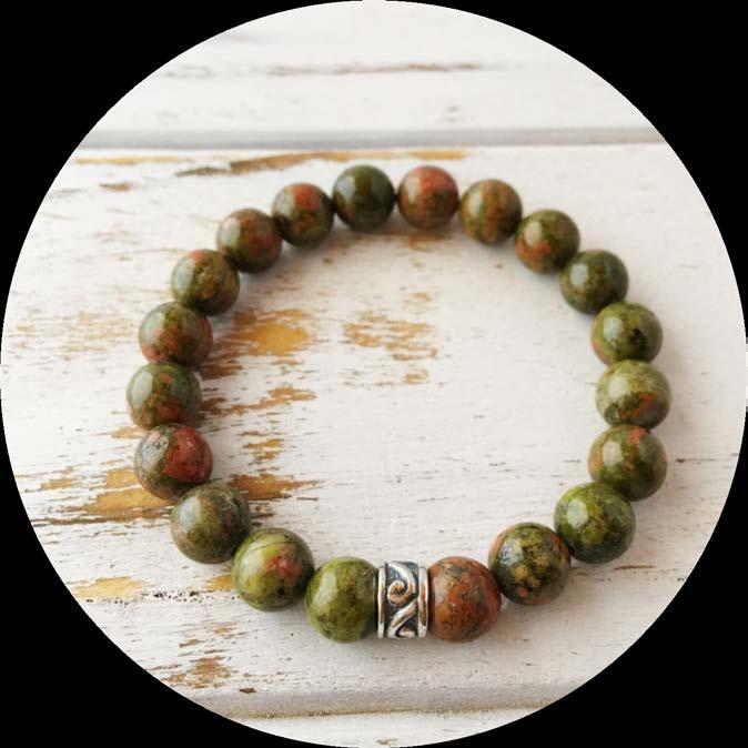 Unakite Jasper Like other Jaspers, Unakite attunes to the earth and provides a slow, steady source of energy for healing and renewal.