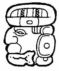 Fourteen (chanlajun) Same as the number four, except that the glyph now has the jawbone of the God of Death.