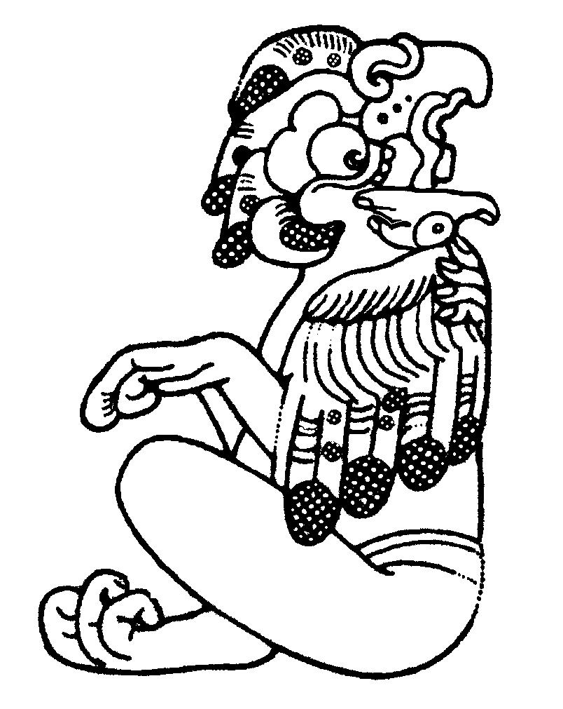 of the head glyph and the full body glyph for the Bak tun.