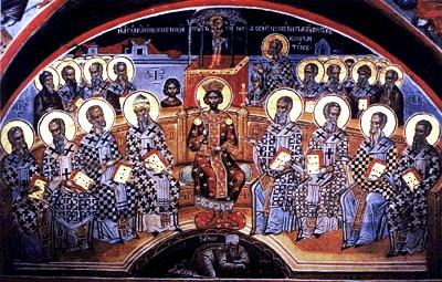 His direct intervention led to the Council of Nicaea in 325 over which he personally presided. This led to the Nicaean Creed which we still use today.