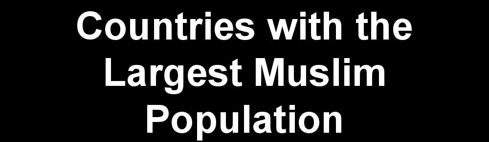 Countries with the Largest Muslim Population Arabs make up only 20% of the total Muslim population of the world. 1. Indonesia 183,000,000 6. Iran 62,000,000 2.